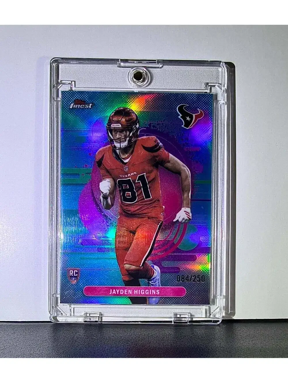 Jayden Higgins Rookie 2025 Topps Finest NFL #118 Uncommon Houston Texans 084/250